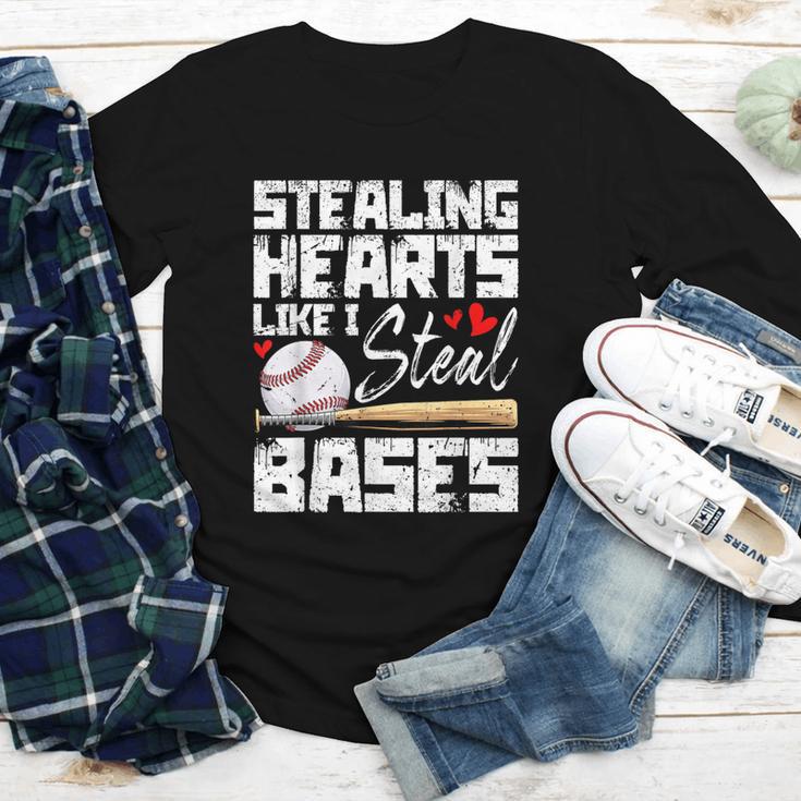 Stealing Hearts Like I Steal Bases Baseball Valentines Youth Long Sleeve Tee Stealing Hearts Like I Steal Bases Baseball Valentines Youth Long Sleeve Tee