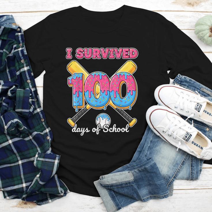 I Survived 100 Days Of School Baseball Cream Drip Boys Youth Long Sleeve Tee I Survived 100 Days Of School Baseball Cream Drip Boys Youth Long Sleeve Tee
