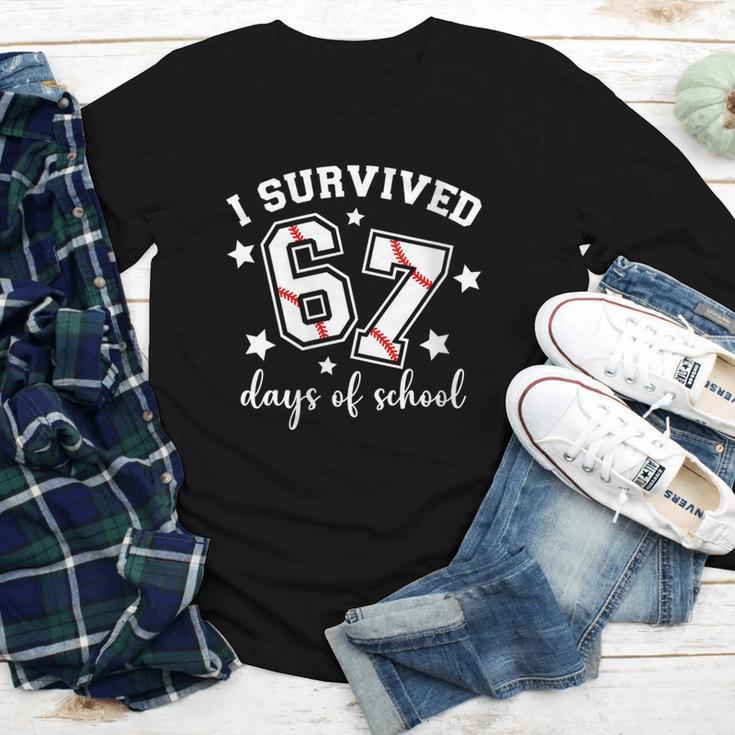 I Survived 67 Days Of School Baseball Six Seven Teacher Youth Long Sleeve Tee I Survived 67 Days Of School Baseball Six Seven Teacher Youth Long Sleeve Tee