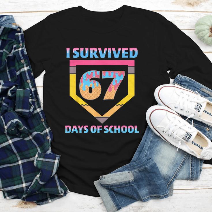 I Survived 67 Days Of School Baseball Trend For Boys Girls Youth Long Sleeve Tee I Survived 67 Days Of School Baseball Trend For Boys Girls Youth Long Sleeve Tee