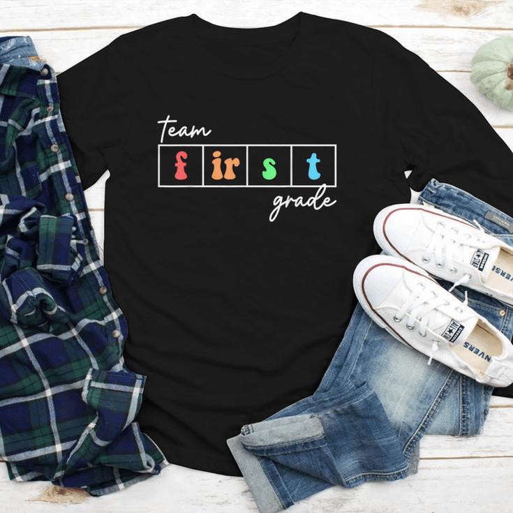 Team First Grade Back To School First Day Of 1st Grade Cute Youth Long Sleeve Tee