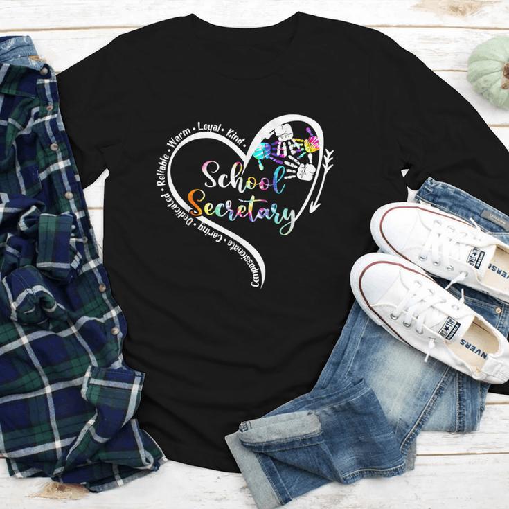 Tie Dye Heart School Secretary Life Tee Cute Back To School Youth Long Sleeve Tee Tie Dye Heart School Secretary Life Tee Cute Back To School Youth Long Sleeve Tee