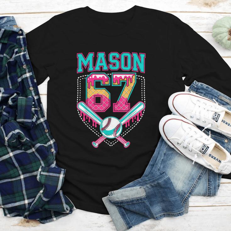 Trendy Mason 67 Mem Ice Cream Drip Baseball Birthday Costume Youth Long Sleeve Tee Trendy Mason 67 Mem Ice Cream Drip Baseball Birthday Costume Youth Long Sleeve Tee