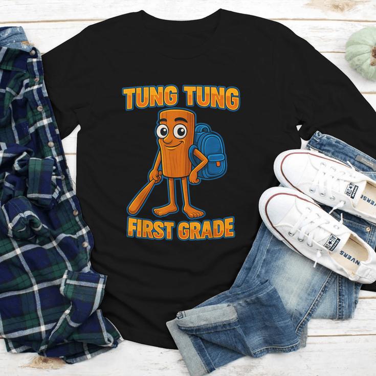 Tung Tung Sahur First Grade Italian Brainrot Back To School Youth Long Sleeve Tee