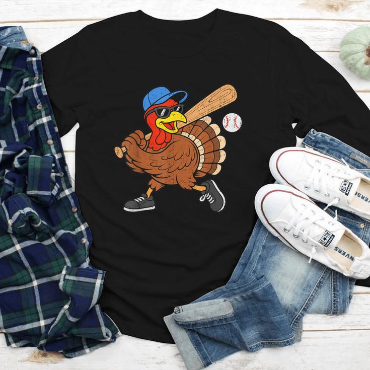 Turkey Baseball Thanksgiving Sports Humor Men Boy Kids Youth Long Sleeve Tee Turkey Baseball Thanksgiving Sports Humor Men Boy Kids Youth Long Sleeve Tee
