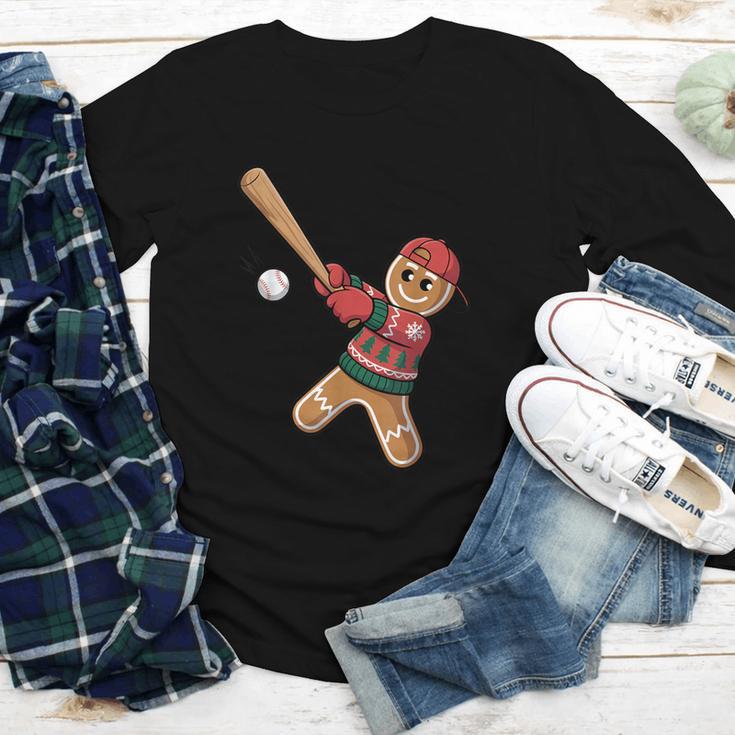 Ugly Christmas Sweater Gingerbread Baseball Toddler Kids Youth Long Sleeve Tee