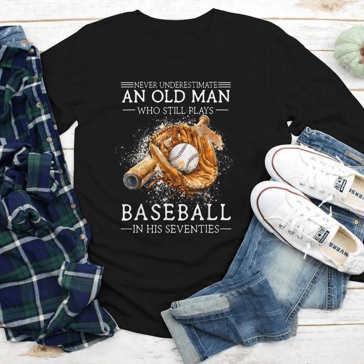 Never Underestimate An Old Man Who Still Plays Baseball Youth Long Sleeve Tee Never Underestimate An Old Man Who Still Plays Baseball Youth Long Sleeve Tee