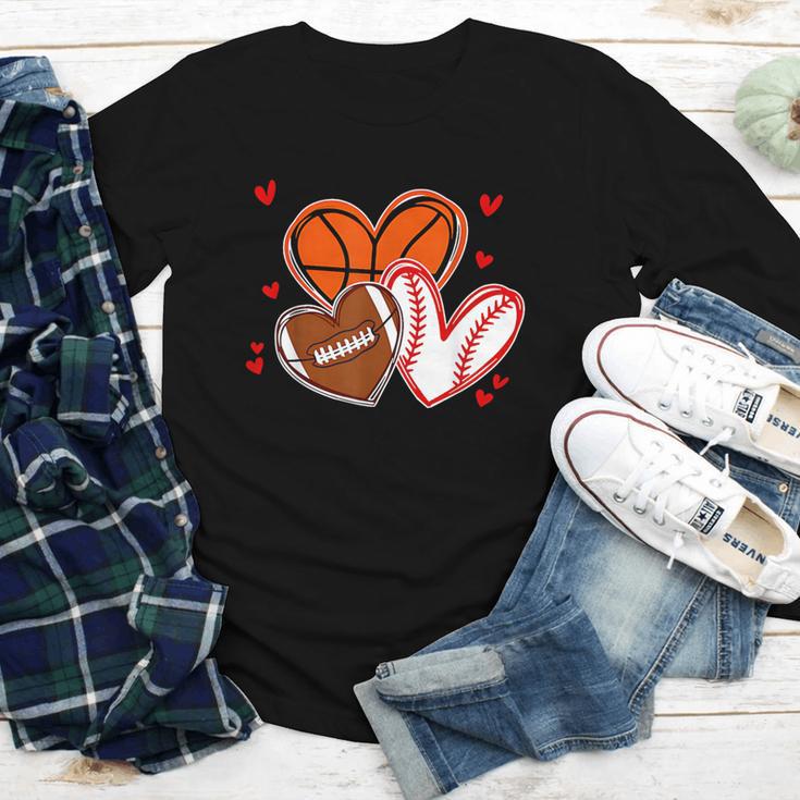 Valentines Baseball Basketball Football Heart Boy Men Youth Long Sleeve Tee Valentines Baseball Basketball Football Heart Boy Men Youth Long Sleeve Tee