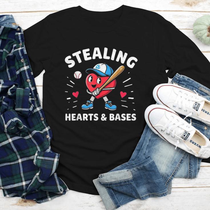 Valentines Day Baseball Stealing Hearts Bases Boys Kids Men Youth Long Sleeve Tee Valentines Day Baseball Stealing Hearts Bases Boys Kids Men Youth Long Sleeve Tee