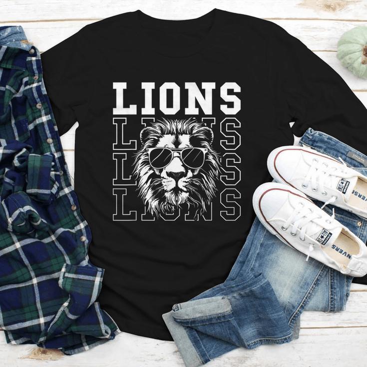 Vintage Lions School Spirit Fan Team Back To School Youth Long Sleeve Tee Vintage Lions School Spirit Fan Team Back To School Youth Long Sleeve Tee