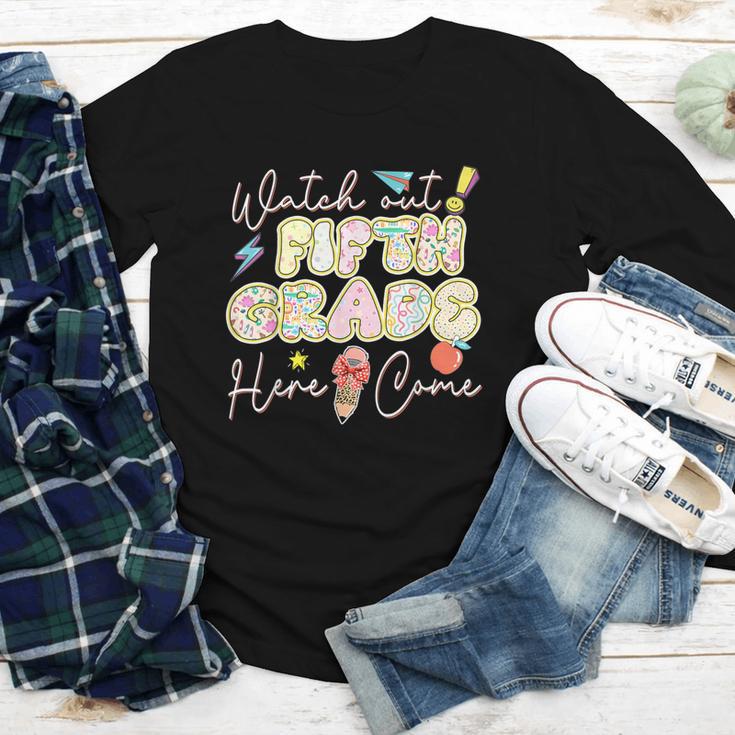 Watch Out Fifth Grade Here I Come Back To School 5th Grade Youth Long Sleeve Tee Watch Out Fifth Grade Here I Come Back To School 5th Grade Youth Long Sleeve Tee