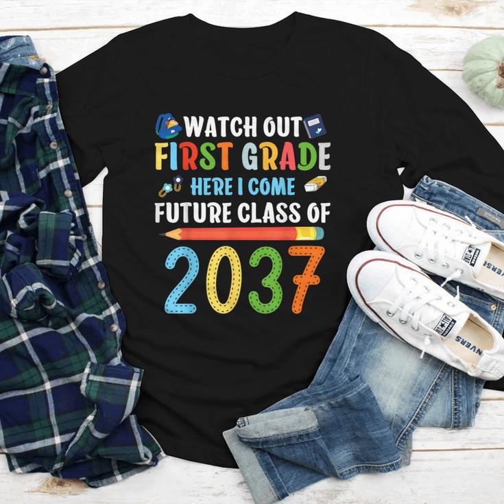 Watch Out First Grade Here I Come Shirts Back To School Youth Long Sleeve Tee