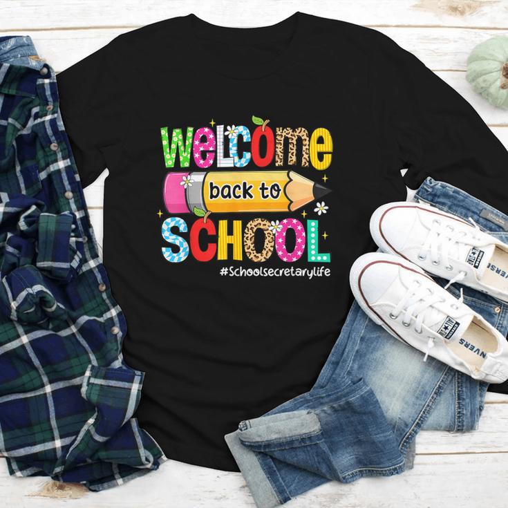 Welcome Back To School School Secretary Life Leopard Youth Long Sleeve Tee Welcome Back To School School Secretary Life Leopard Youth Long Sleeve Tee