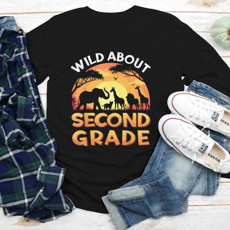 Wild About Second Grade Zoo Animals Back To School Safari Youth Long Sleeve Tee