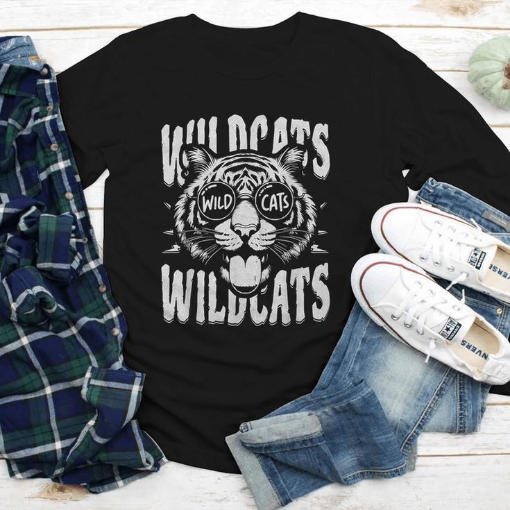 Wildcats School Sports Fan Team Spirit Back To School Youth Long Sleeve Tee