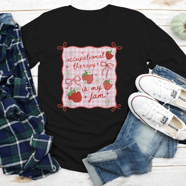 Women Occupational Therapy Cute Strawberry OT Back To School Youth Long Sleeve Tee