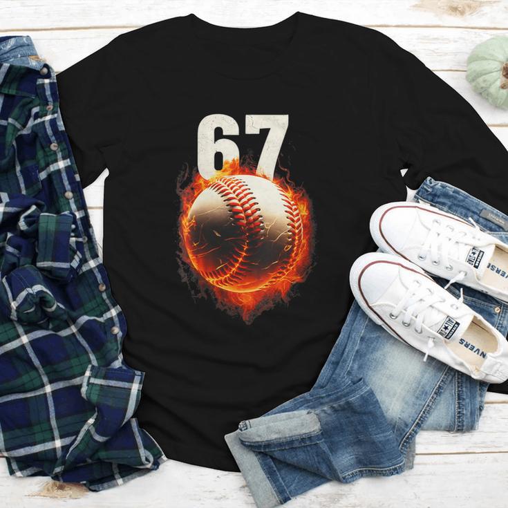 Women's 67 Baseball Boys Birthday Teens Six Seven Brainrot Youth Long Sleeve Tee Women's 67 Baseball Boys Birthday Teens Six Seven Brainrot Youth Long Sleeve Tee