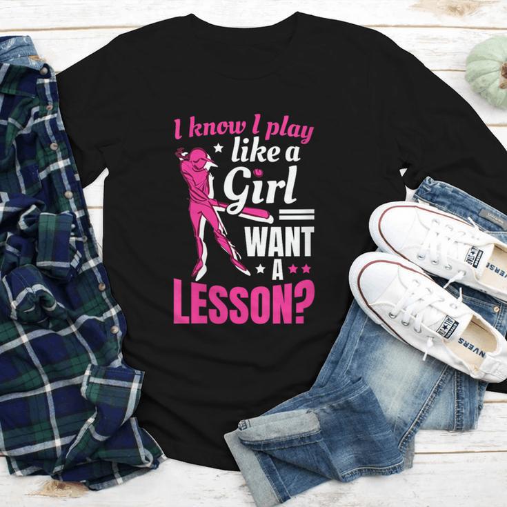 Women's Play Like A Girl Softball Baseball Girls Youth Long Sleeve Tee Women's Play Like A Girl Softball Baseball Girls Youth Long Sleeve Tee