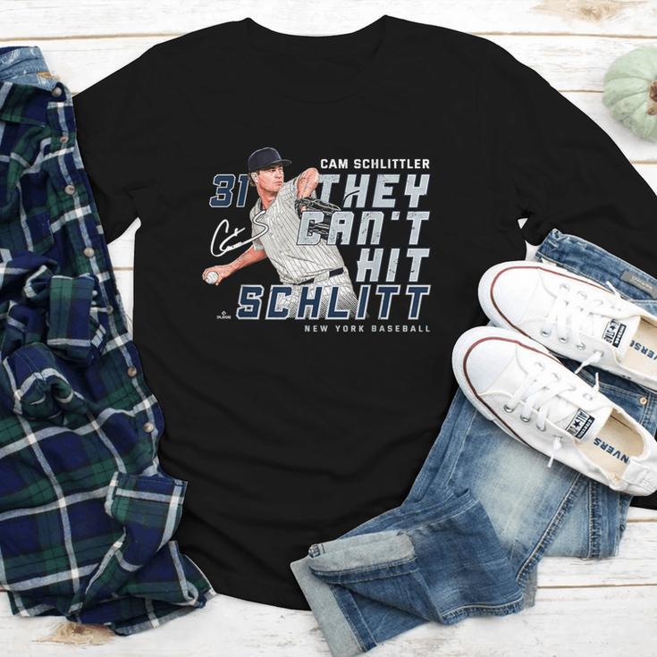 They Can't Hit Schlitt Cam Schlittler New York Baseball MLBP Youth Long Sleeve Tee