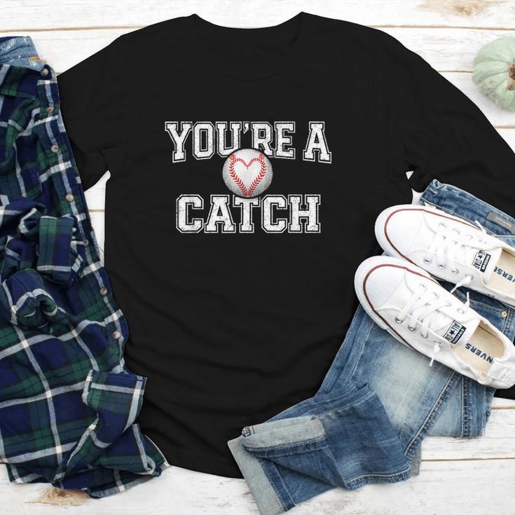 You'Re A Catch Baseball Pun Heart Kids Boys Valentines Youth Long Sleeve Tee You'Re A Catch Baseball Pun Heart Kids Boys Valentines Youth Long Sleeve Tee