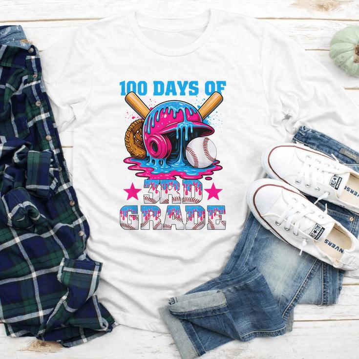 100 Days Of 3rd Grade Baseball 100th Day Of School Boys Kids Youth Long Sleeve Tee