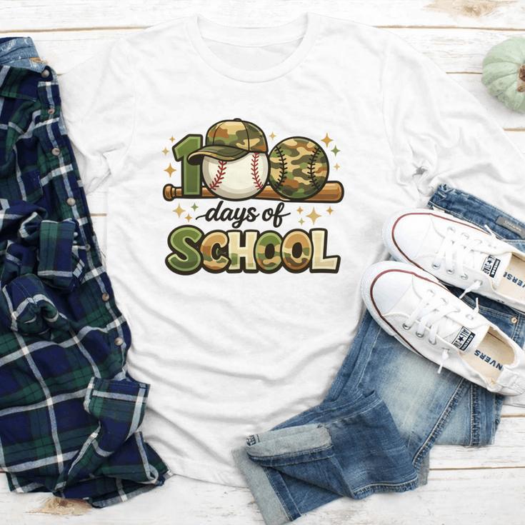 100 Days Of School Baseball Camo School Teacher Boy Youth Long Sleeve Tee 100 Days Of School Baseball Camo School Teacher Boy Youth Long Sleeve Tee
