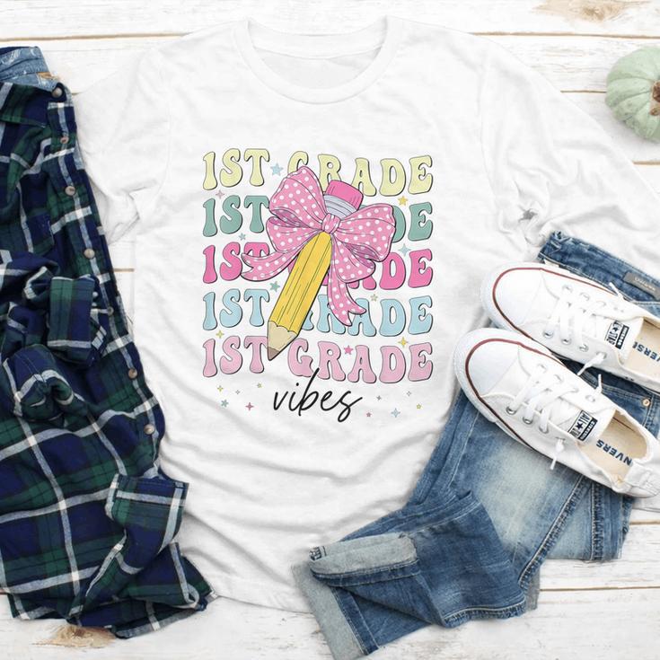 1st Grade Vibes Girl Coquette Bow First Grade Back To School Youth Long Sleeve Tee 1st Grade Vibes Girl Coquette Bow First Grade Back To School Youth Long Sleeve Tee