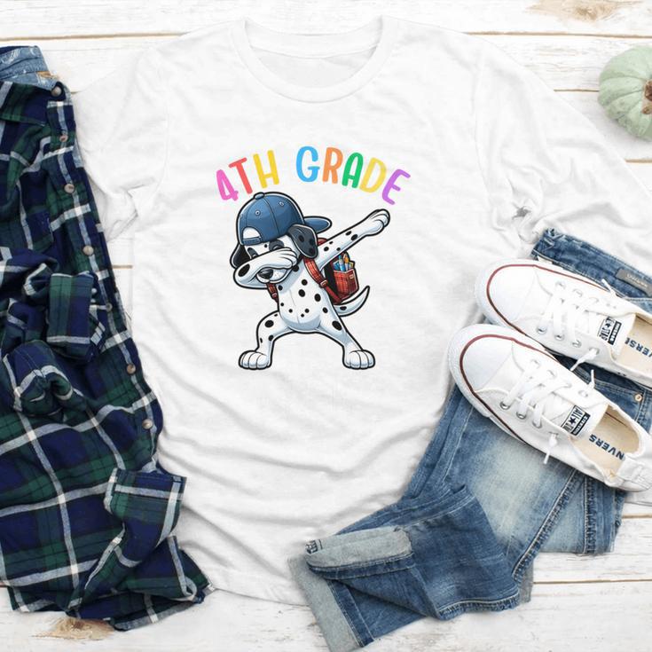 4th Grade Crew Dalmatian Dog Dabbing Back To School Premium Tri-Blend Youth Long Sleeve Tee