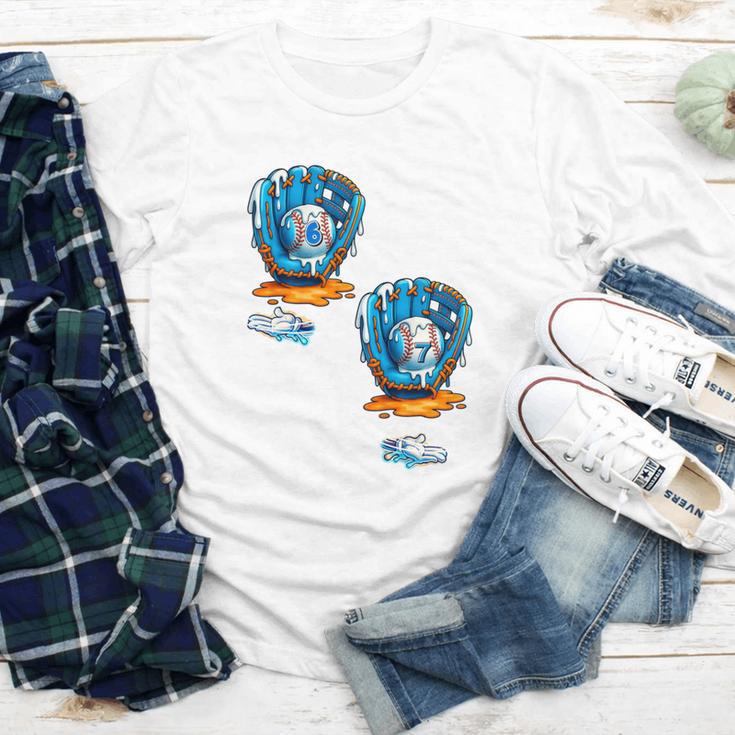 6-7 Meme Baseball Drip Team Glove Catcher Ice Cream Youth Long Sleeve Tee