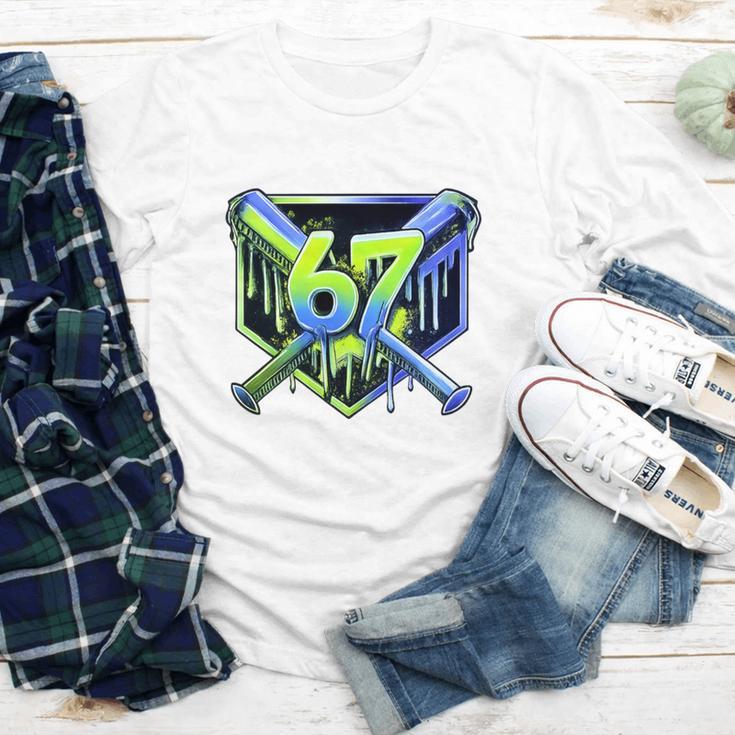 Awesome 67 Baseball Drip Effect Baseball 6-7 Meme Graphic Premium Tri-Blend Youth Long Sleeve Tee Awesome 67 Baseball Drip Effect Baseball 6-7 Meme Graphic Premium Tri-Blend Youth Long Sleeve Tee