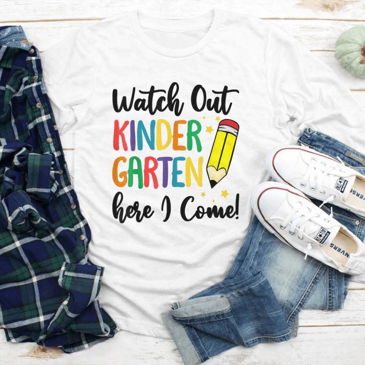 Back To School Kids Watch Out Kindergarten Here I Come Youth Long Sleeve Tee