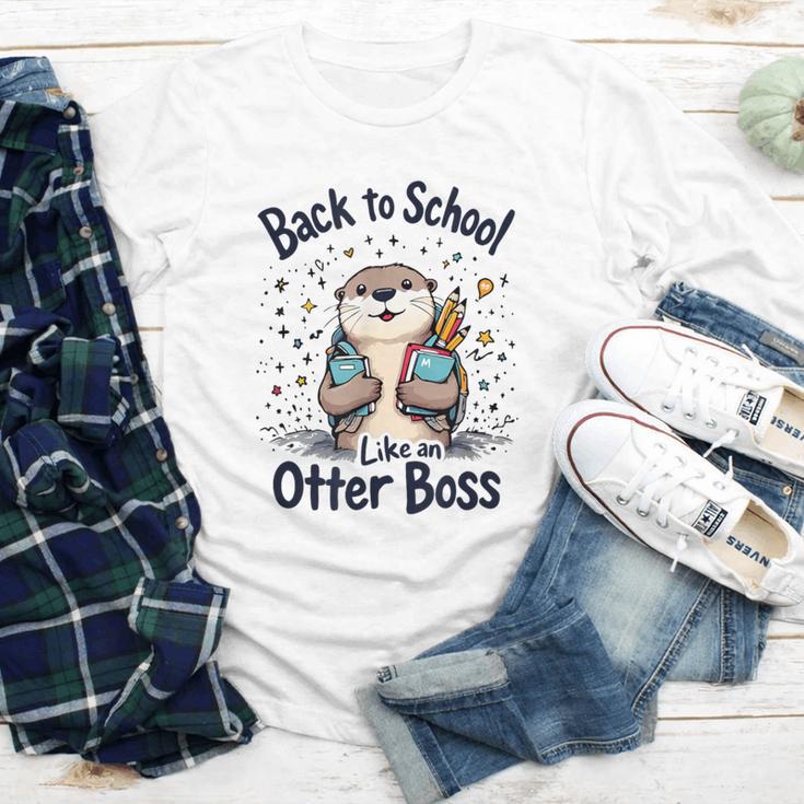 Back To School Like An Otter Boss Cute First Day Of School Youth Long Sleeve Tee Back To School Like An Otter Boss Cute First Day Of School Youth Long Sleeve Tee