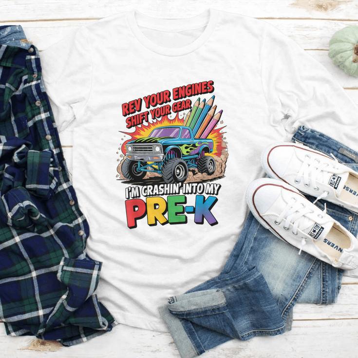 Back To School Pre-K Preschool Monster Truck First Day Boys Youth Long Sleeve Tee Back To School Pre-K Preschool Monster Truck First Day Boys Youth Long Sleeve Tee