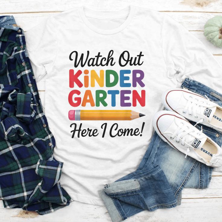 Back To School Watch Out Kindergarten Here I Come Kids Youth Long Sleeve Tee