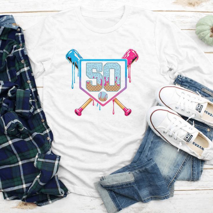Baseball 50 Year Old Ice Cream Drip 50th Birthday Number 50 Youth Long Sleeve Tee Baseball 50 Year Old Ice Cream Drip 50th Birthday Number 50 Youth Long Sleeve Tee