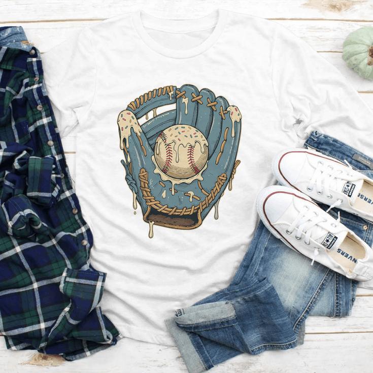 Baseball Drip Ice Cream Glove With Sprinkles And Ball Youth Premium Tri-Blend Youth Long Sleeve Tee