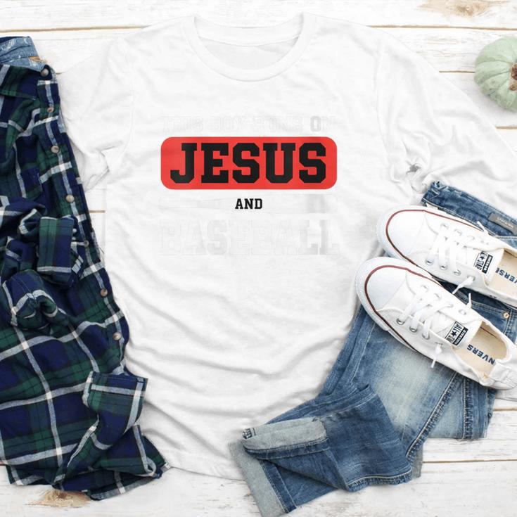 This Boy Runs On Jesus And Baseball Christian Baseball Youth Long Sleeve Tee This Boy Runs On Jesus And Baseball Christian Baseball Youth Long Sleeve Tee