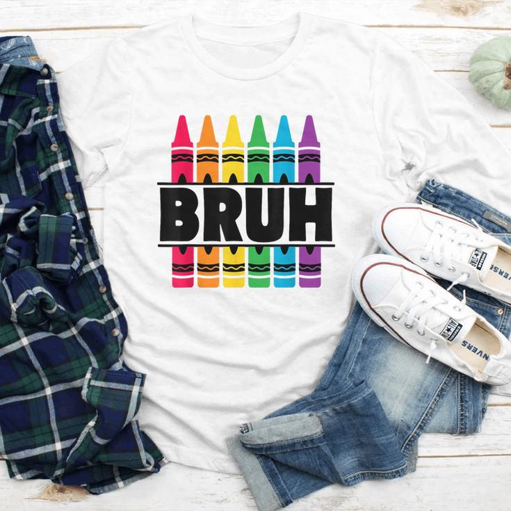 BRUH Back To School Colorful Crayons First Day Of School Youth Long Sleeve Tee BRUH Back To School Colorful Crayons First Day Of School Youth Long Sleeve Tee
