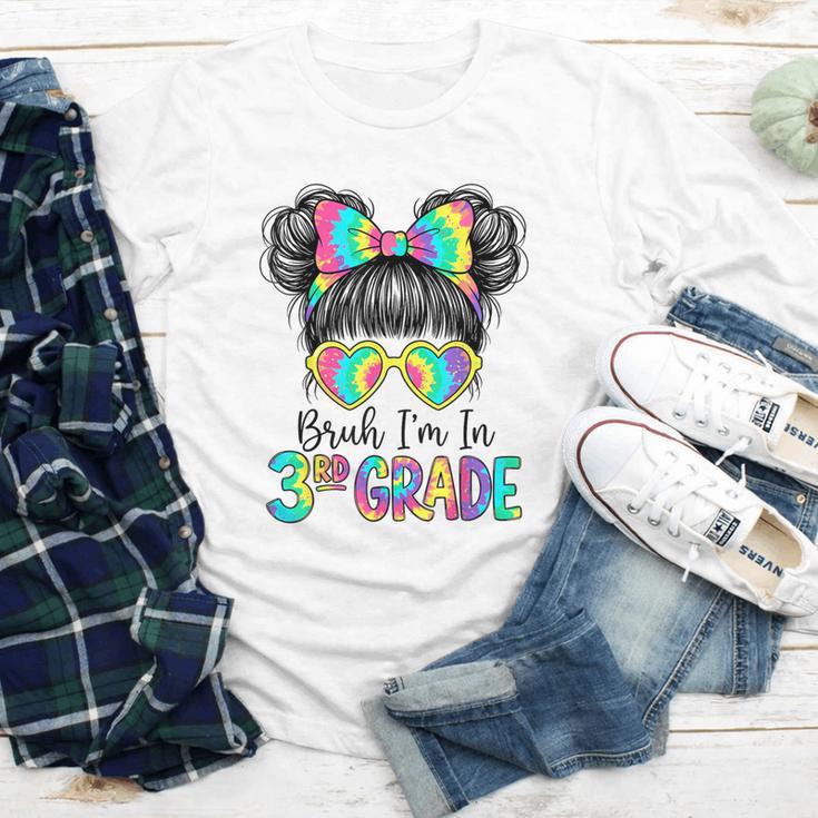 Bruh I'm In Third 3rd Grade Tie Dye Girl Back To School Tee Youth Long Sleeve Tee