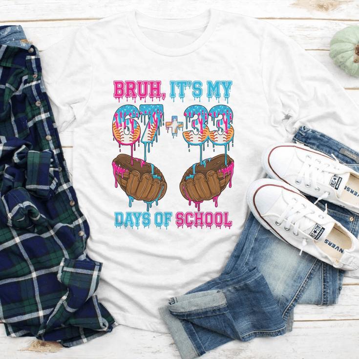 Bruh Its My 67 33 Day Of School Baseball Boys Kids 100th Day Youth Long Sleeve Tee Bruh Its My 67 33 Day Of School Baseball Boys Kids 100th Day Youth Long Sleeve Tee