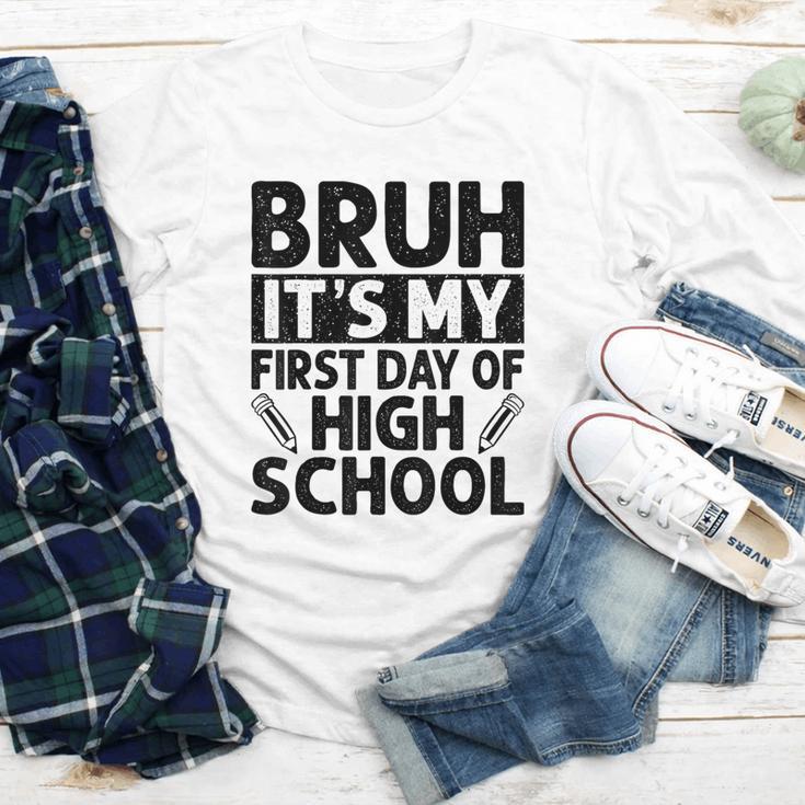 Bruh It's My First Day Of High School Back To School Youth Long Sleeve Tee