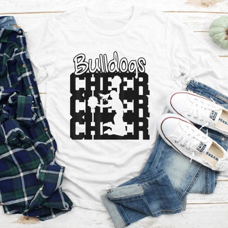 Bulldogs Cheer Back To School Cheerleading Spirit Youth Long Sleeve Tee Bulldogs Cheer Back To School Cheerleading Spirit Youth Long Sleeve Tee
