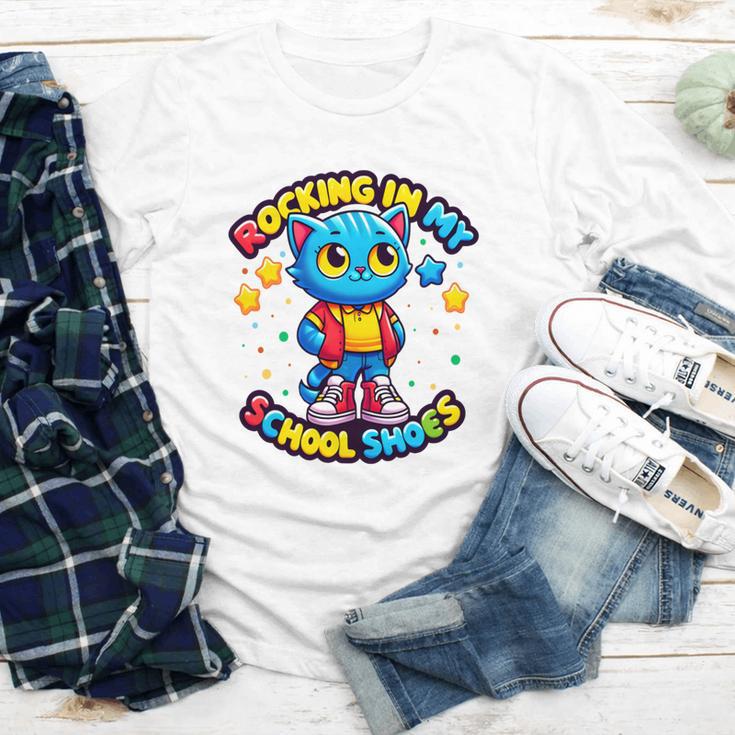 Cat Rocking In My School Shoes Fun Back To School Kids Boys Performance Youth Long Sleeve Tee Cat Rocking In My School Shoes Fun Back To School Kids Boys Performance Youth Long Sleeve Tee