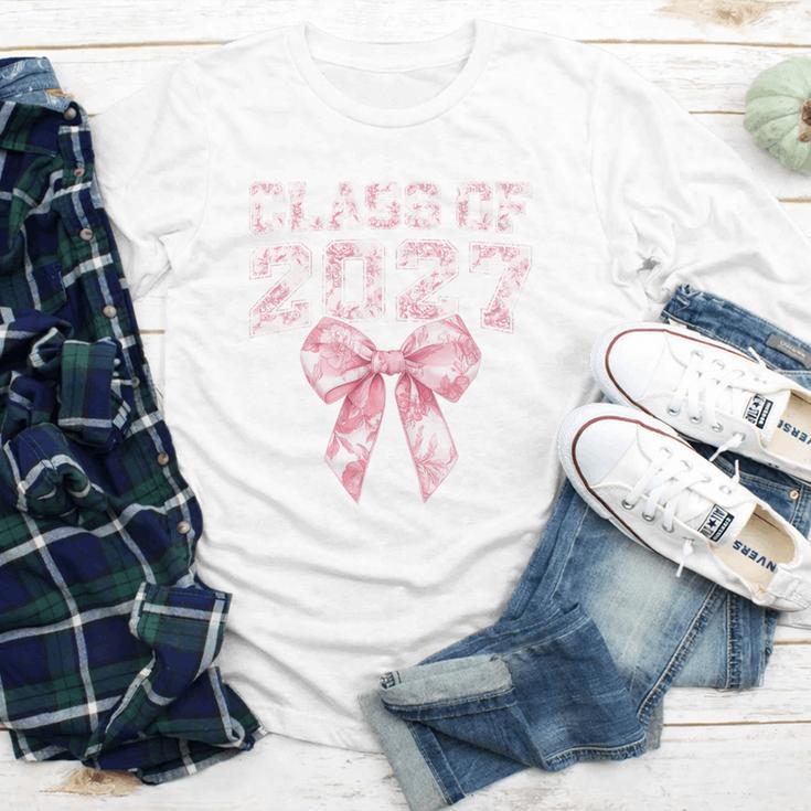 Class Of 2027 Preppy Coquette Bow Back To School Graduation Premium Tri-Blend Youth Long Sleeve Tee