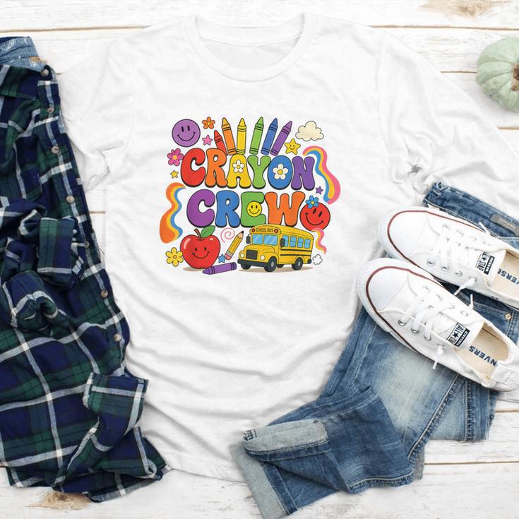 Crayon Crew Cute Back To School Vibes Student Youth Long Sleeve Tee