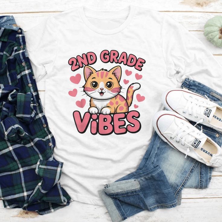 Cute Cat 2nd Grade Vibes Back To School Second Grade Girls Youth Long Sleeve Tee Cute Cat 2nd Grade Vibes Back To School Second Grade Girls Youth Long Sleeve Tee