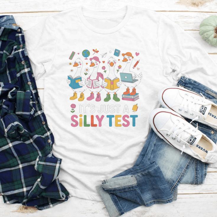 Cute Geese Silly Test Back To School Student Motivation Youth Long Sleeve Tee