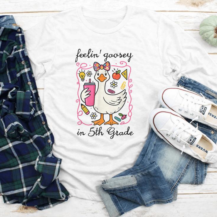 Feeling Goosey In 5th Grade Silly Goose Back To School Youth Long Sleeve Tee