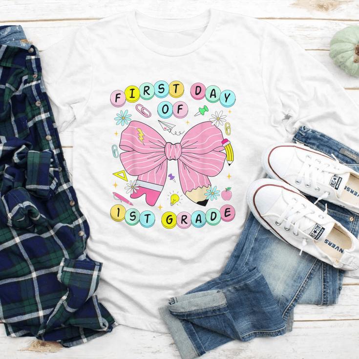 First Day Of 1st Grade Girls Coquette Back To School Kids Youth Long Sleeve Tee First Day Of 1st Grade Girls Coquette Back To School Kids Youth Long Sleeve Tee