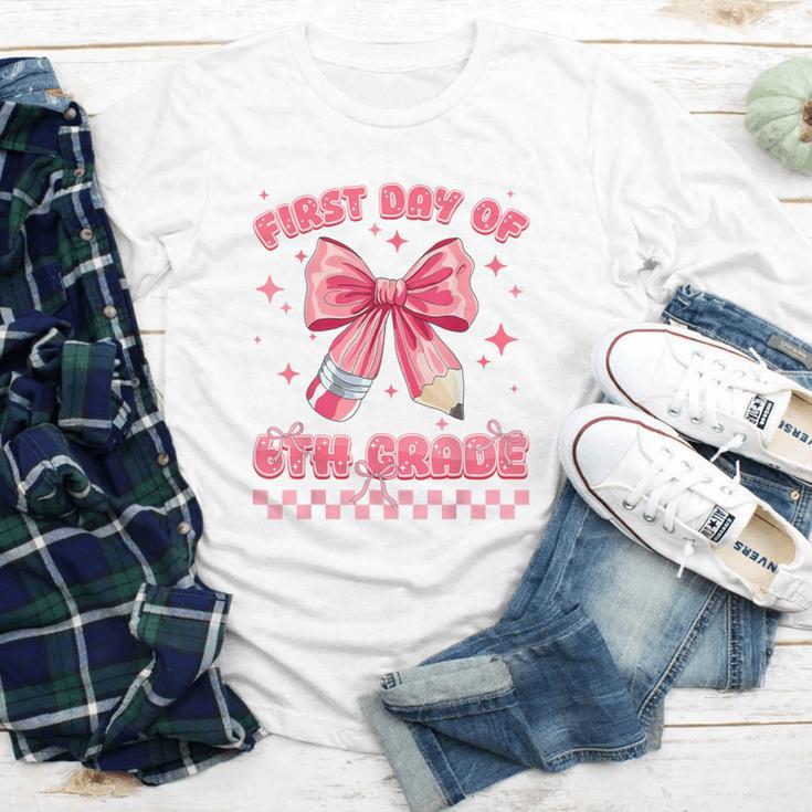 First Day Of 6th Grade Coquette Back To School Girls Kids Youth Long Sleeve Tee First Day Of 6th Grade Coquette Back To School Girls Kids Youth Long Sleeve Tee